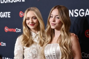 LAS VEGAS, NEVADA - APRIL 01: (L-R) Amanda Seyfried and Sydney Sweeney attend the Lionsgate presentation during 2025 CinemaCon at Caesars Palace on April 01, 2025 in Las Vegas, Nevada. (Photo by Greg Doherty/Getty Images for Lionsgate)