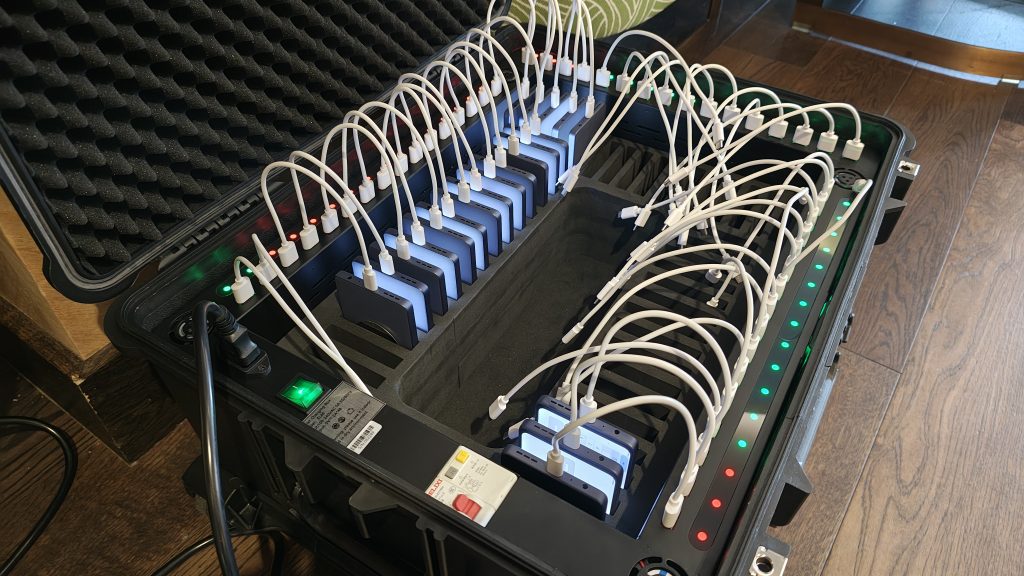 Lenovo Research's custom charge box.