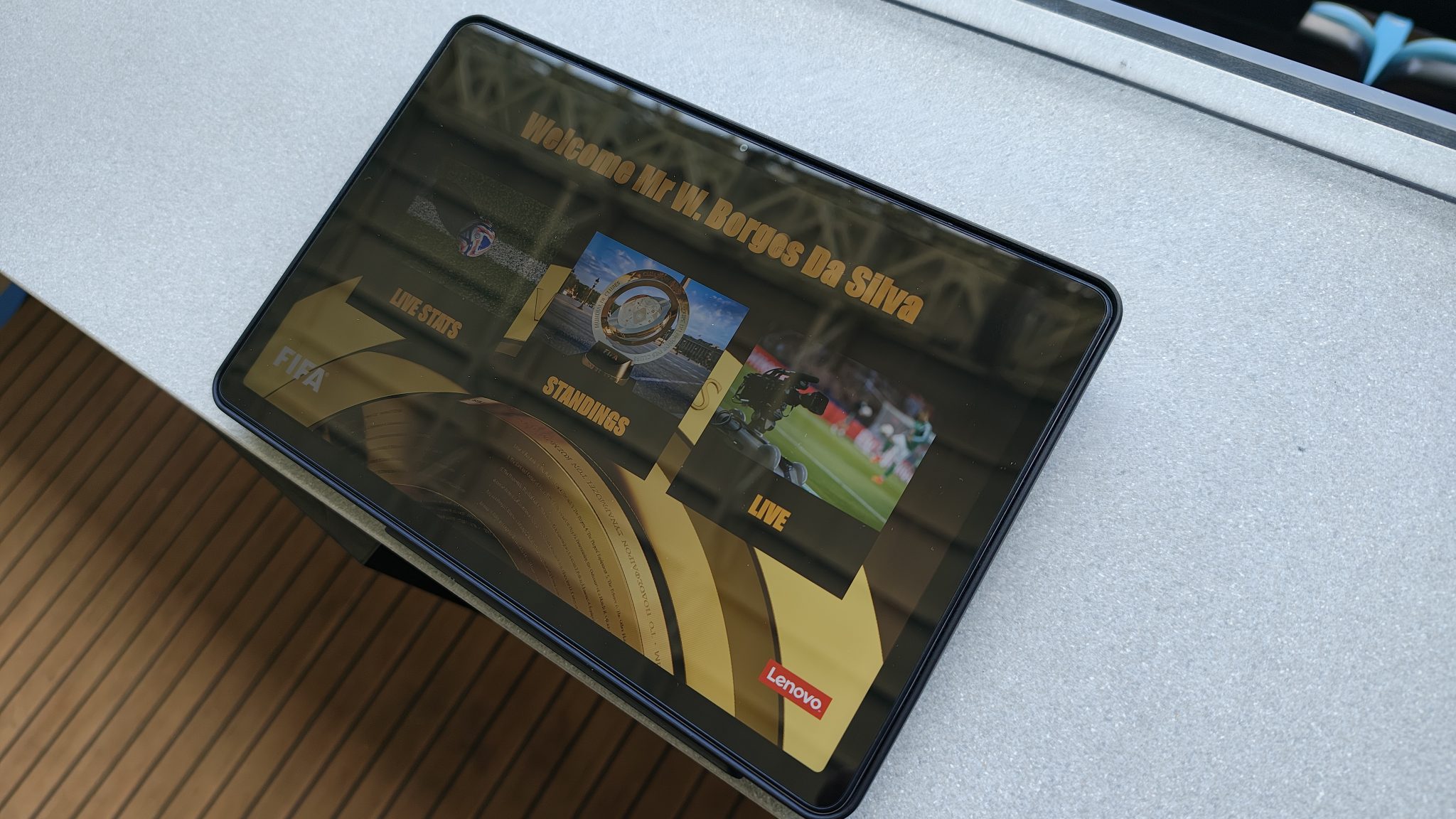 Tablet display for FIFA