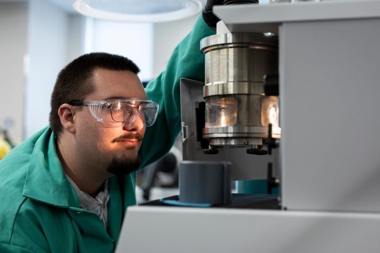 Joseph Doane Inspecting a Machine