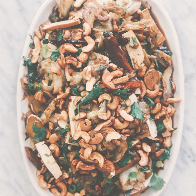 Kung Pao Cabbage on a platter