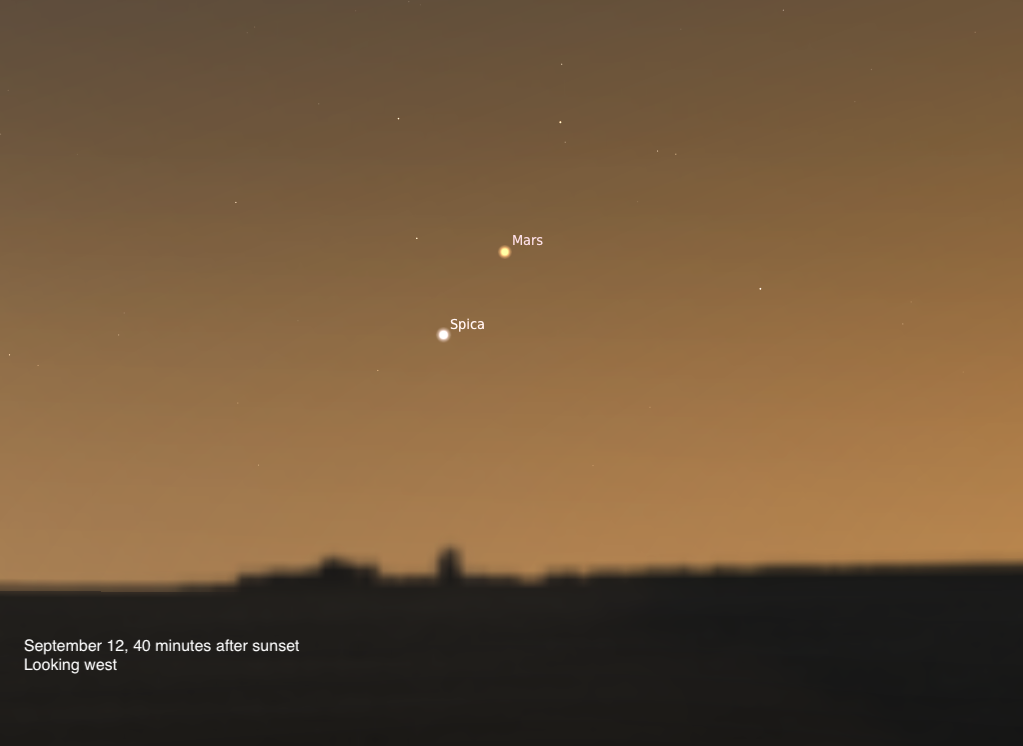 The Sky Today on Friday, September 12: Mars moves past Spica