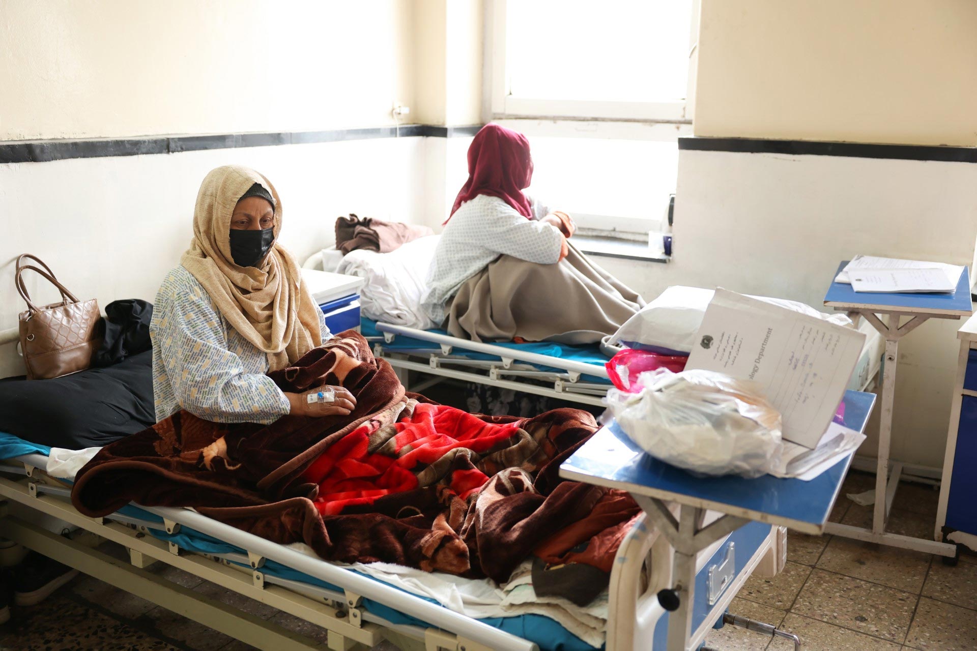 Ms Frozan, a 43-year-old cancer patient at the National Cancer Hospital in Kabul.