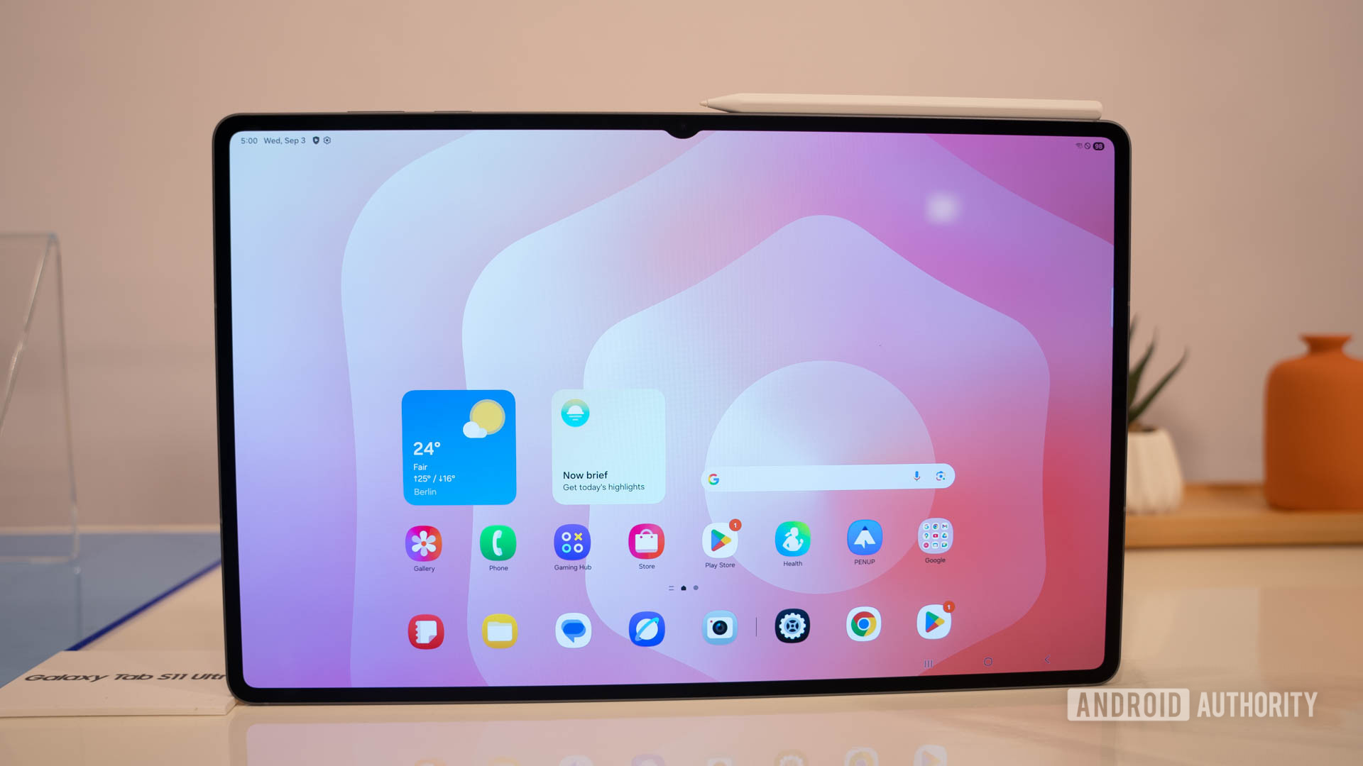 Samsung Galaxy Tab S11 Ultra home screen Samsung Galaxy Tab S11 Ultra home screen