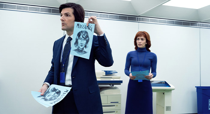Adam Scott and Britt Lower in Severance: Season 2 (2025)