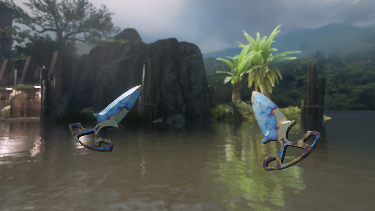 Shadow Daggers Case Hardened Blue Gem Pattern 702 (Tier 2)