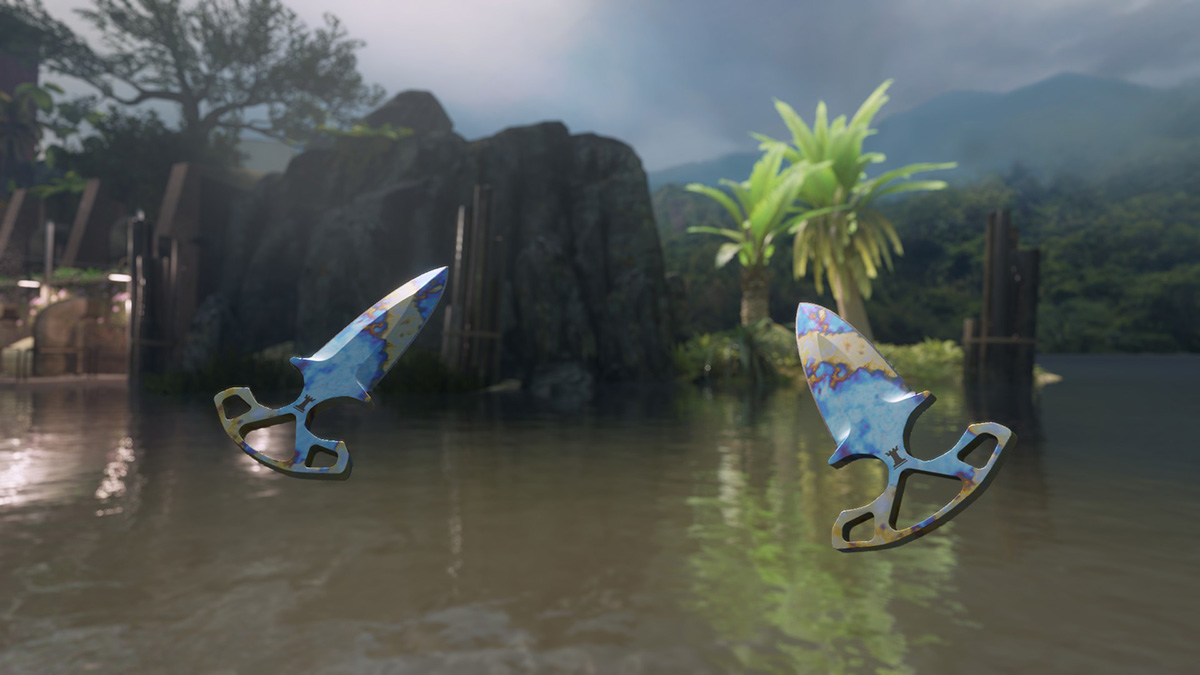 Shadow Daggers Case Hardened Blue Gem Pattern 72 (Tier 4)