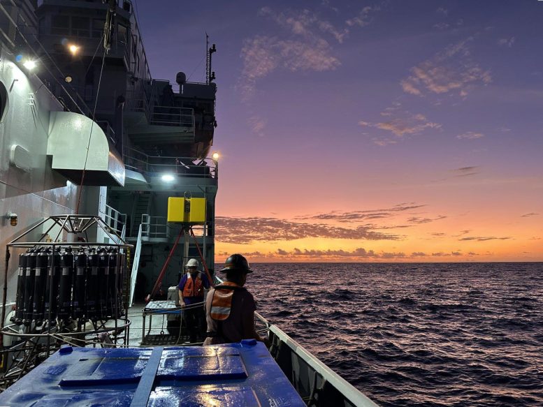 Sunset Aboard Thomas G. Thompson