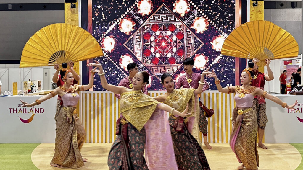 Thai classical dance performance at Thailand Pavilion, Tourism Expo Japan 2025 in Nagoya