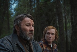 Train Dreams. (L-R) Joel Edgerton as Robert Grainier and Kerry Condon as Claire Thompson in Train Dreams. Cr. BBP Train Dreams. LLC. © 2025.