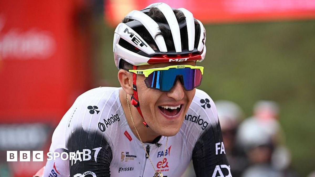 Vuelta a Espana: Marc Soler wins stage 14 as riders from the Israel-Premier Tech cycling team race in modified jerseys amid more pro-Palestinian protesters
