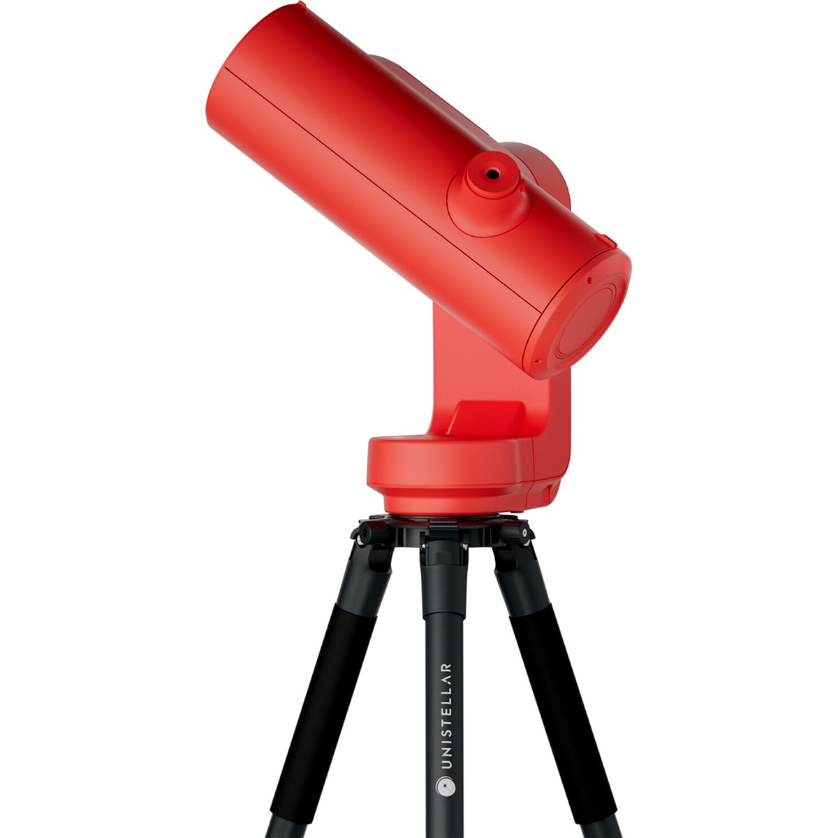 The Unistellar Odyssey Pro red version against a white background.