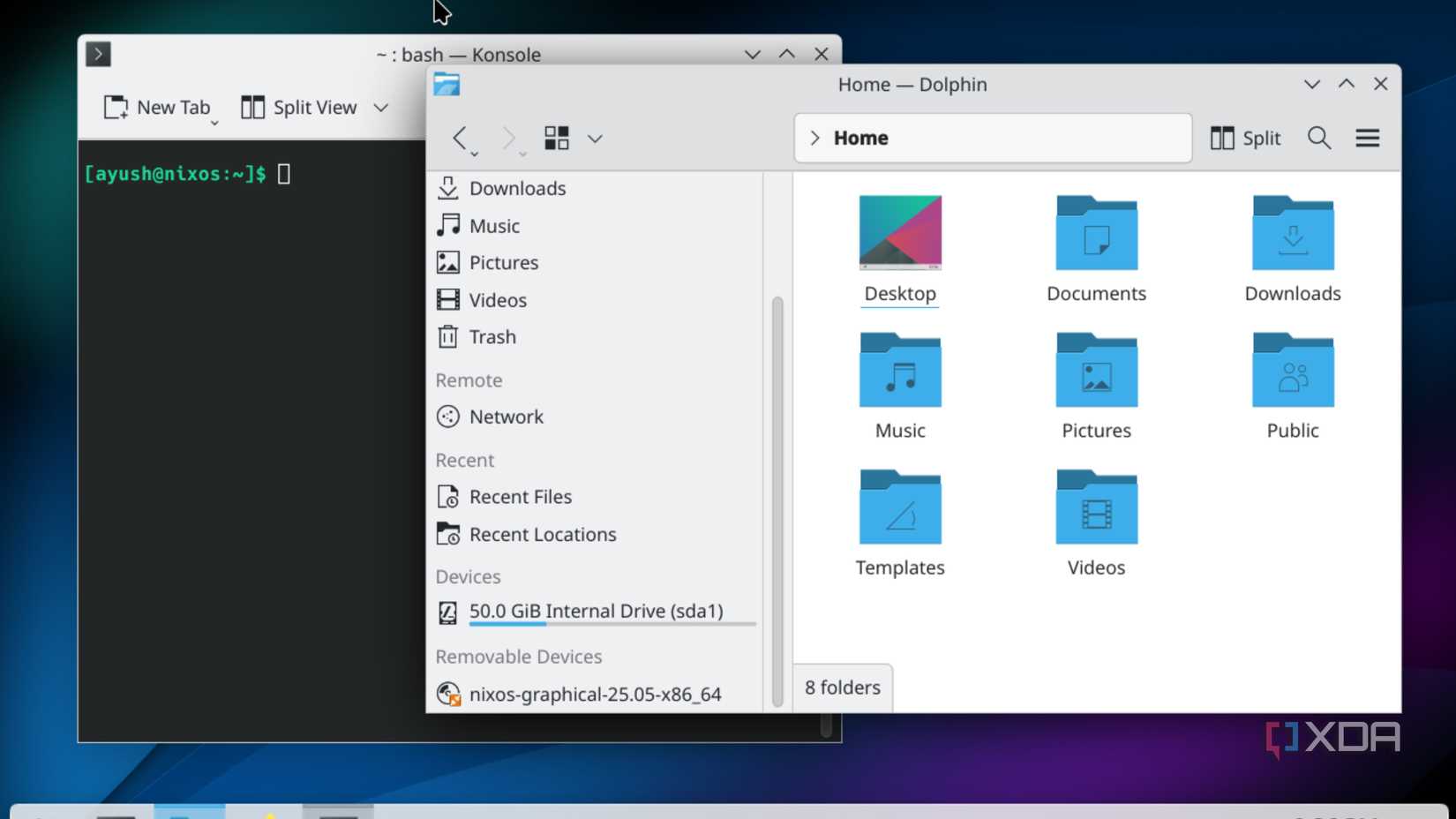 The Dolphin file explorer