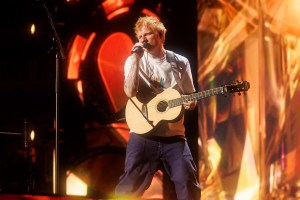 Ed Sheeran at the 2025 iHeartRadio Music Festival - Day 2 held at T-Mobile Arena on September 20, 2025 in Las Vegas, Nevada.