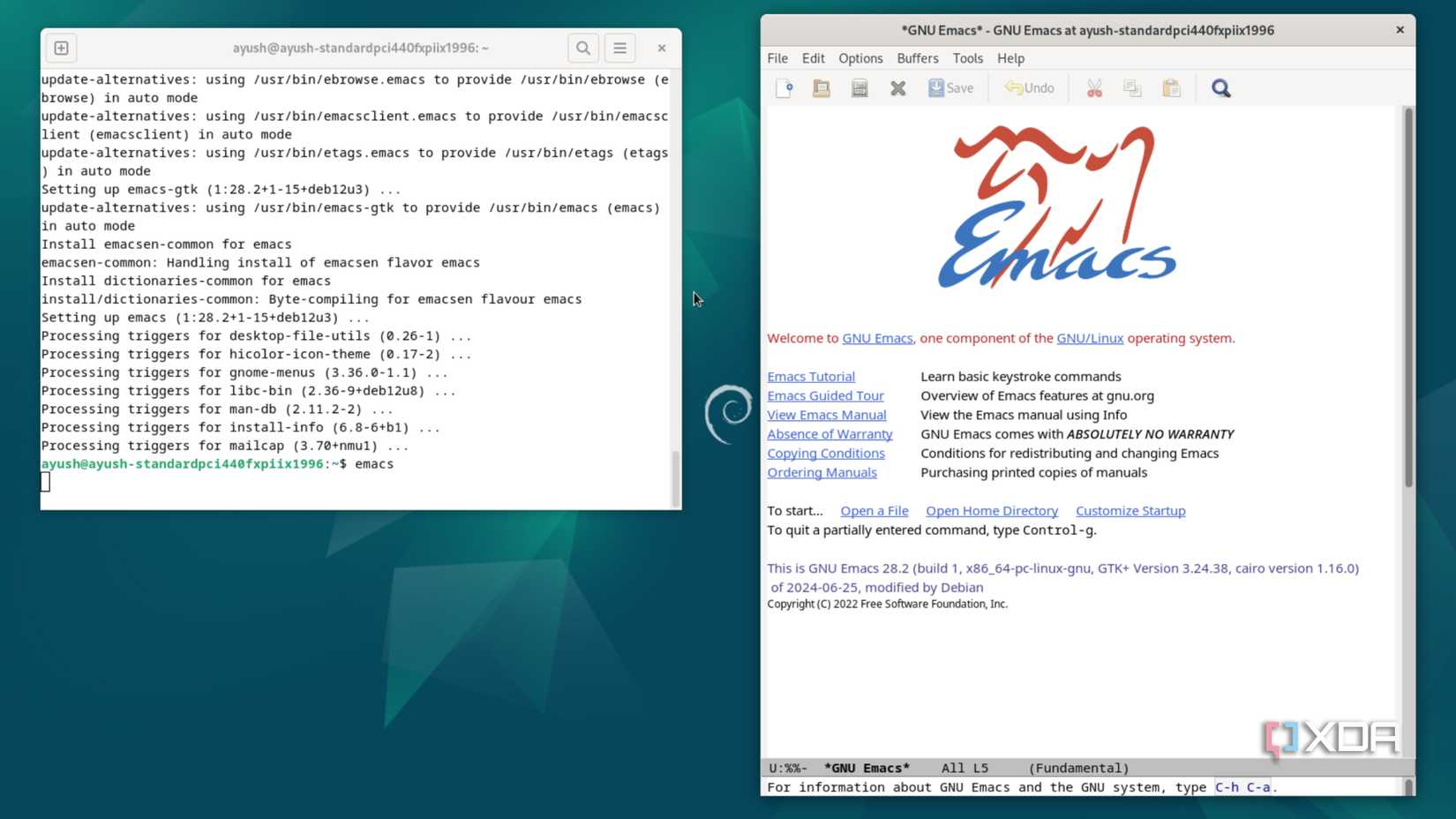 Installing Emacs on Debian