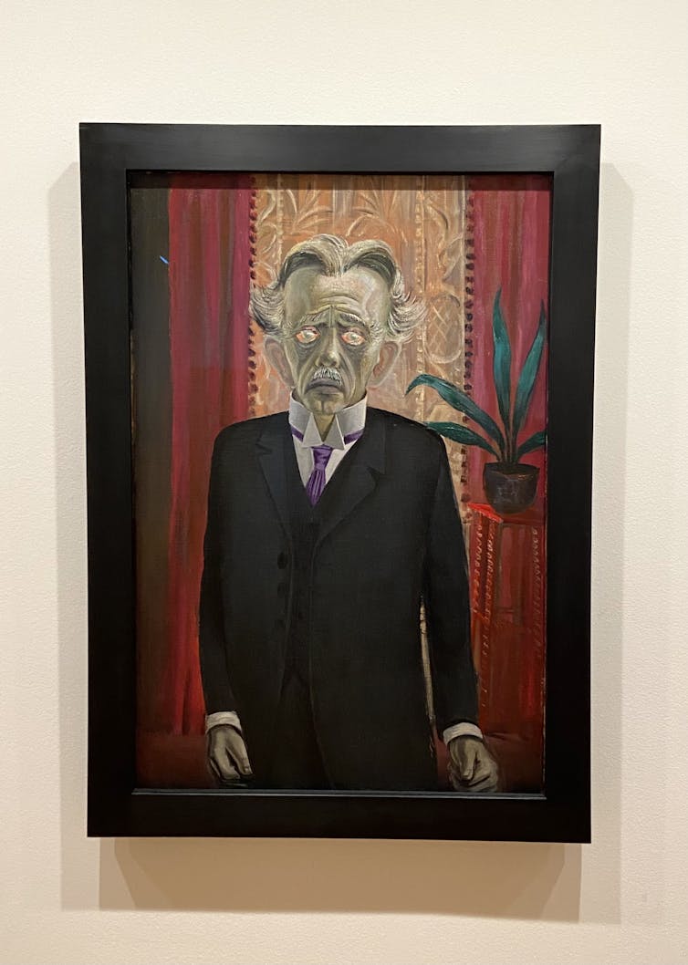 a painting of a man