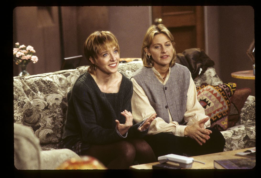 Holly Fulger (left) and DeGeneres in a 1994 episode of the sitcom that launched DeGeneres' career. 