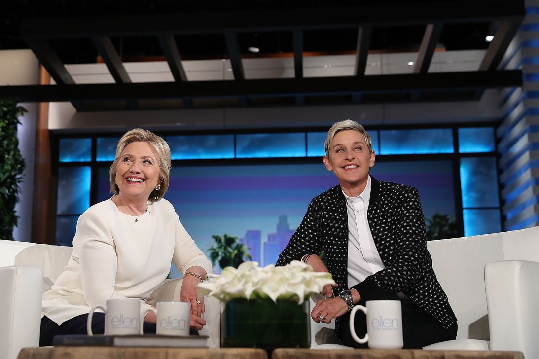 DeGeneres was previously the world's ambassador to Hollywood, interviewing actors, musicians and politicians -- including former Secretary of State and presidential candidate Hillary Clinton -- at her studio in Burbank, California.