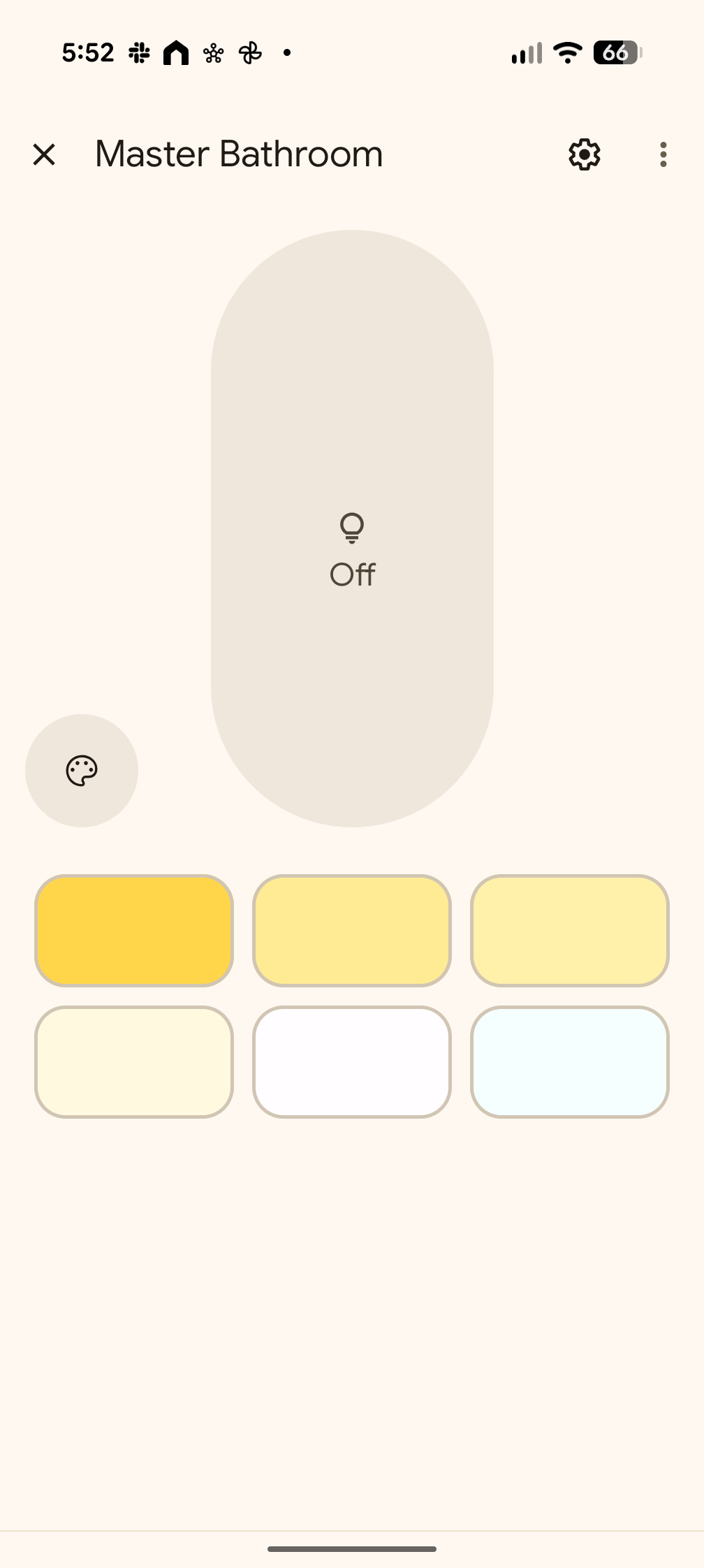google home app screenshot light control