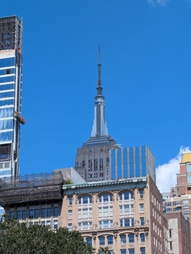The same building, but at 5x optical zoom.