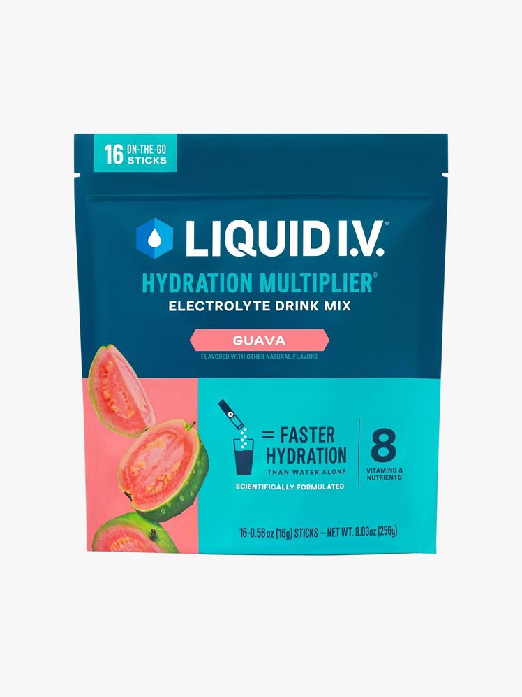 Hydration powder on a flat background.