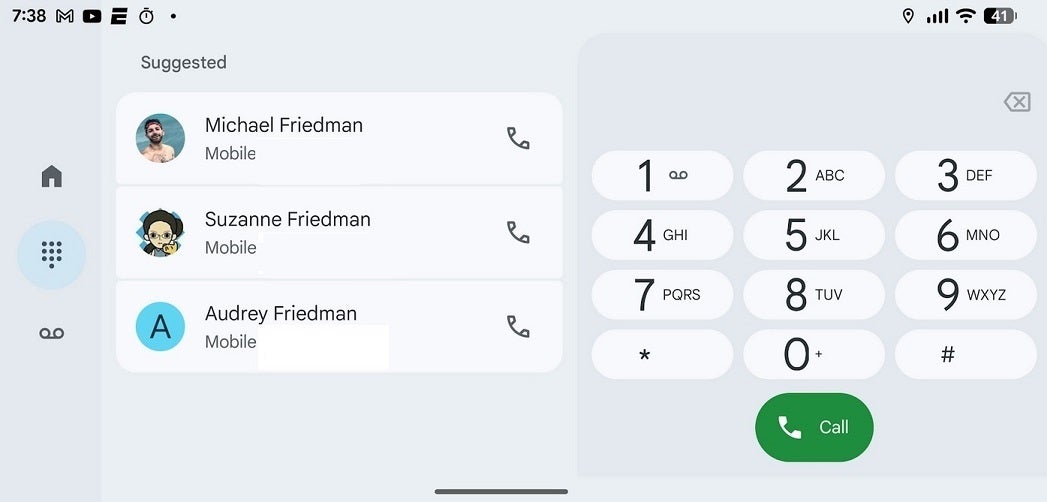 The Phone by Google keypad in landscape. | Image credit-PhoneArena - Google's Phone app has some Pixel users disoriented
