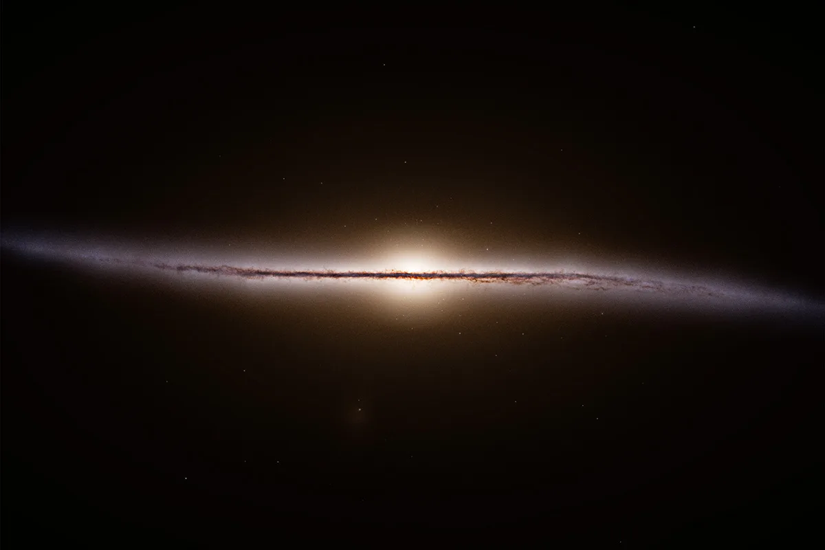 Artist’s impression of our galaxy, the Milky Way, as it would appear edge-on when viewed by a distant observer, based on data from ESA’s Gaia space telescope. Credit: ESA/Gaia/DPAC, Stefan Payne-Wardenaar
