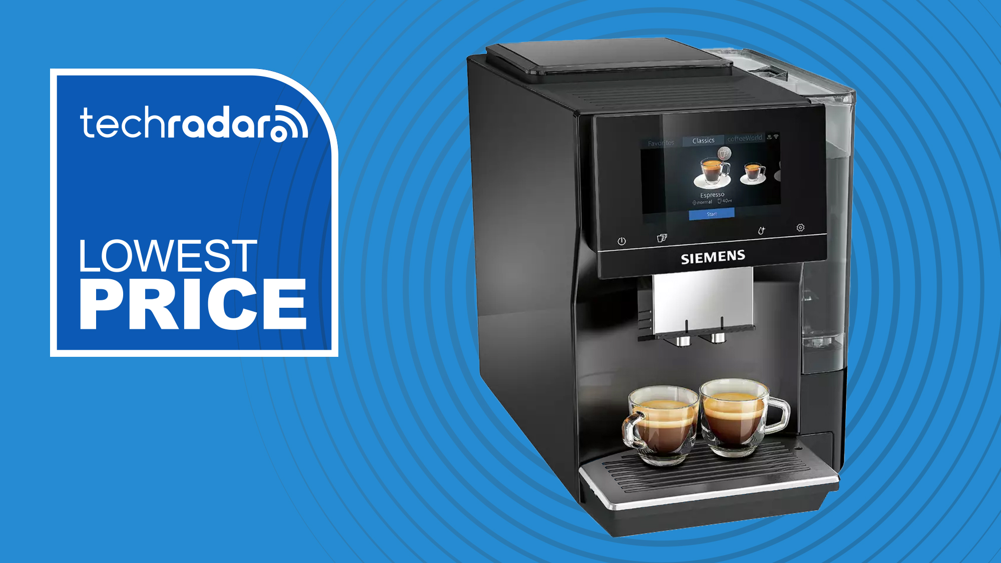 This premium Siemens espresso machine brews hot and cold – and it’s half price today at Argos