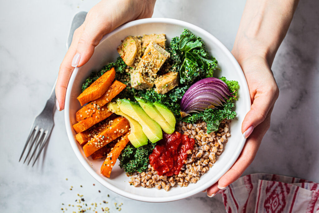 plant-based protein in bowl