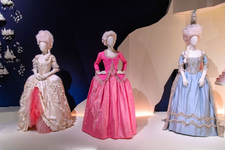 The exhibition includes original costume designs from Coppola's film by Milena Canonero.