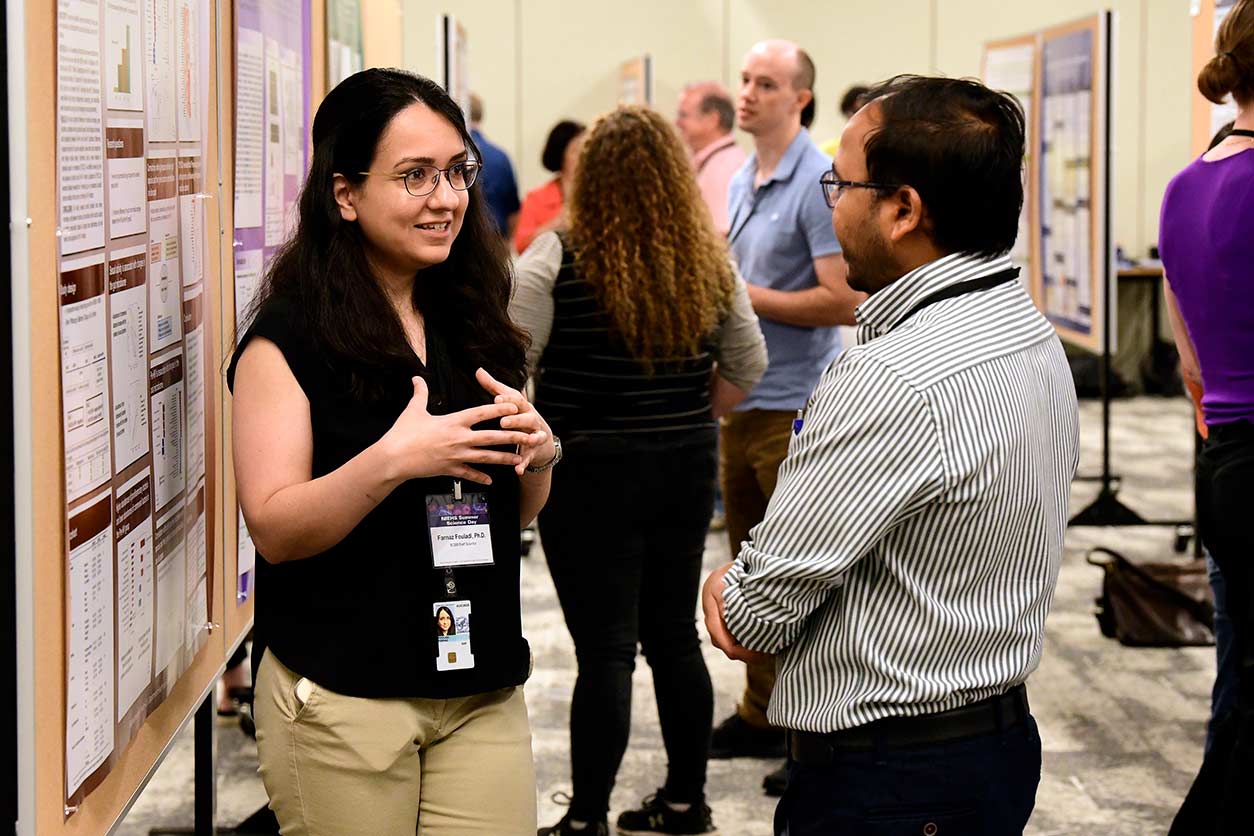Farnaz Fouladi, Ph.D., explained that her study on HIV susceptibility was hypothesis-generating, raising new questions for further investigation.