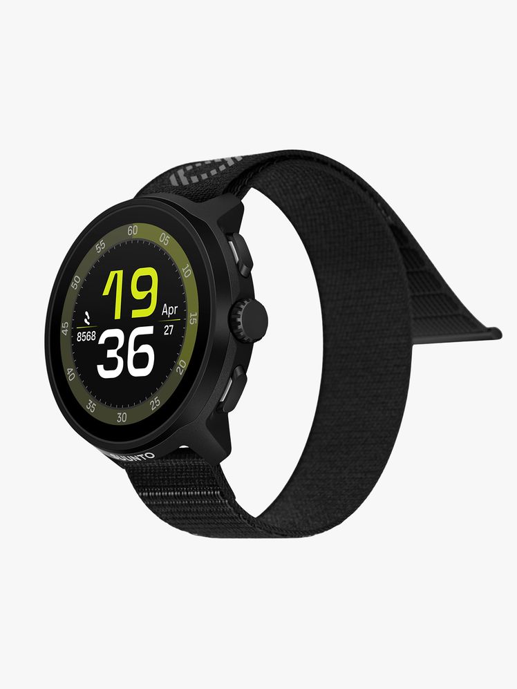 Smartwatch on a flat background.