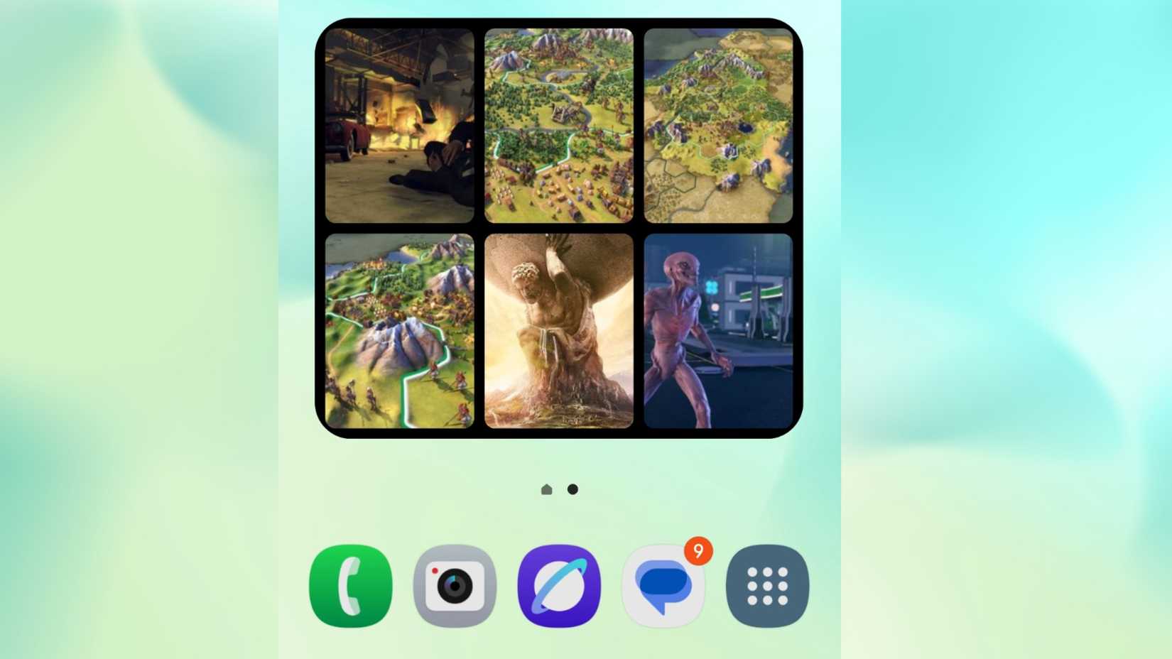 The Pinterest showing video game images on the home screen of a phone