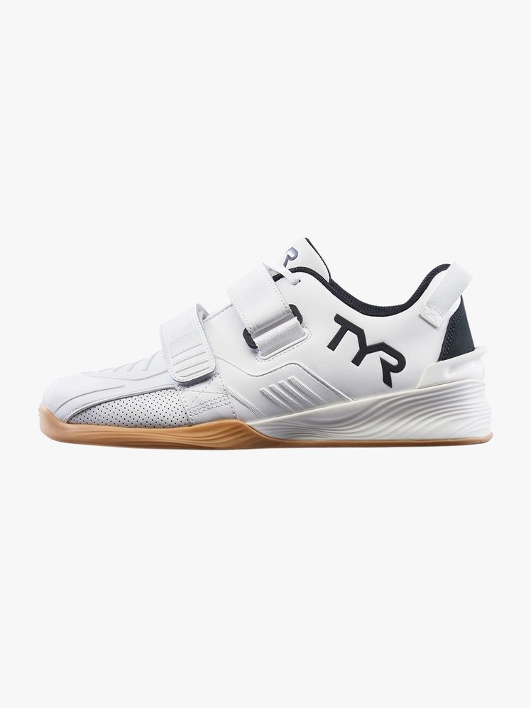 Lifting shoe on a flat background.