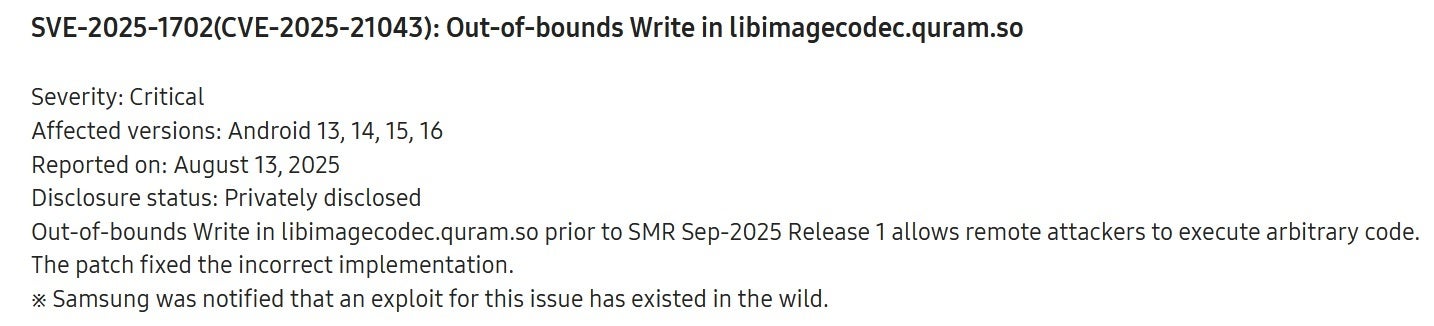 Image from Samsung's September Security Update.