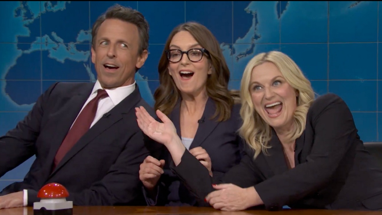 Tina Fey, Seth Meyers Make Weekend Update Cameo With Amy Poehler