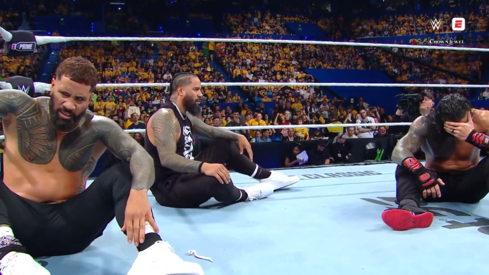 Triple H’s reaction revealed after Roman Reigns is accidentally speared by Jey Uso and beaten at WWE Crown Jewel 2025