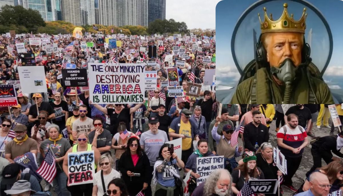 Internet goes full fury as Trump slams ‘No Kings’ protests with AI video
