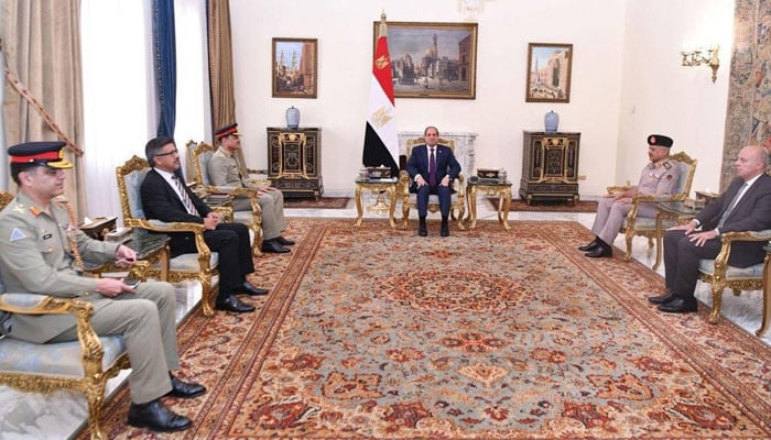 Field Marshal Asim Munir, President Sisi discuss bilateral relations