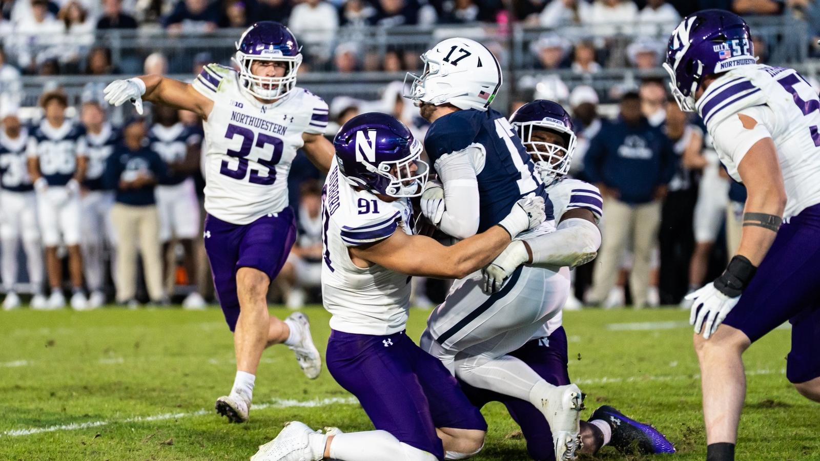 Northwestern Defense Steps Up, Paving Way to Upset Victory over Penn State