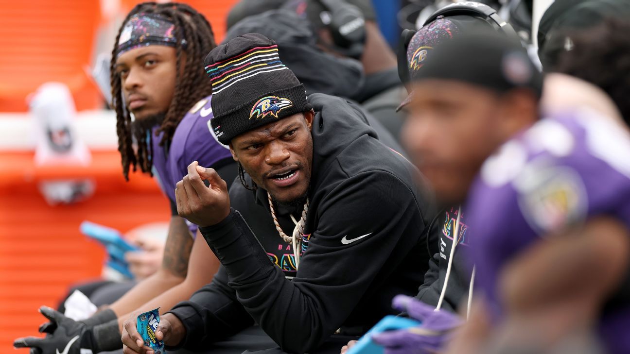 Ravens lose again but hope for Lamar Jackson’s return after bye