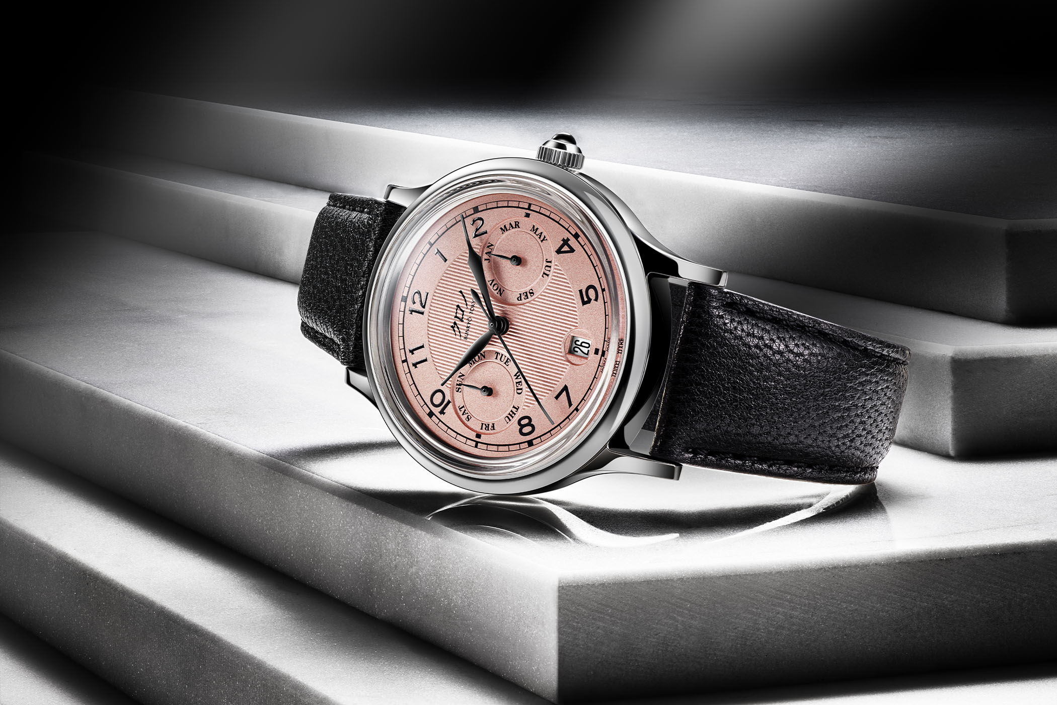 The Kurono Grand Jubilee Calendar Salmon Dial