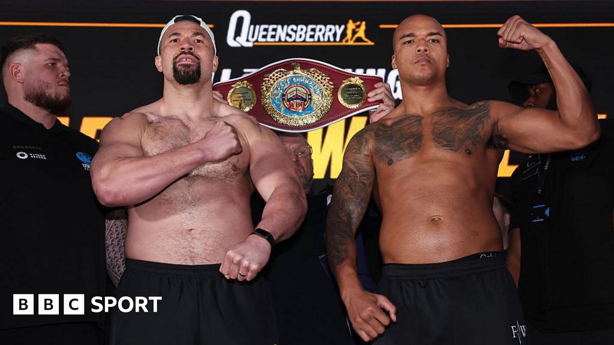 Parker vs Wardley: Briton weights 20lb lighter as both heavyweights cut confident figures