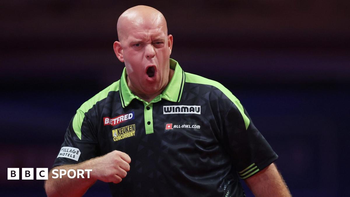 Michael van Gerwen survives scare to progress at European Championship