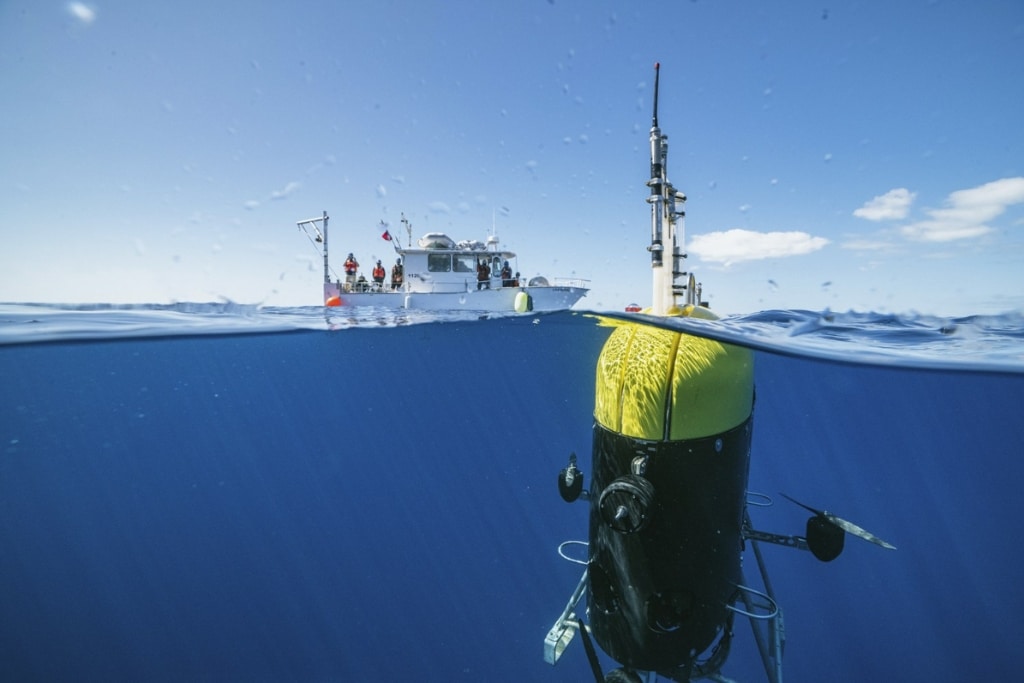 Mesobot is a hybrid remotely operated vehicle designed specifically to study life in the ocean twilight zone. It can maneuver under its own power for more than 24 hours, using its cameras and lights to slowly follow individual animals while making a variety of other measurements and even taking samples.