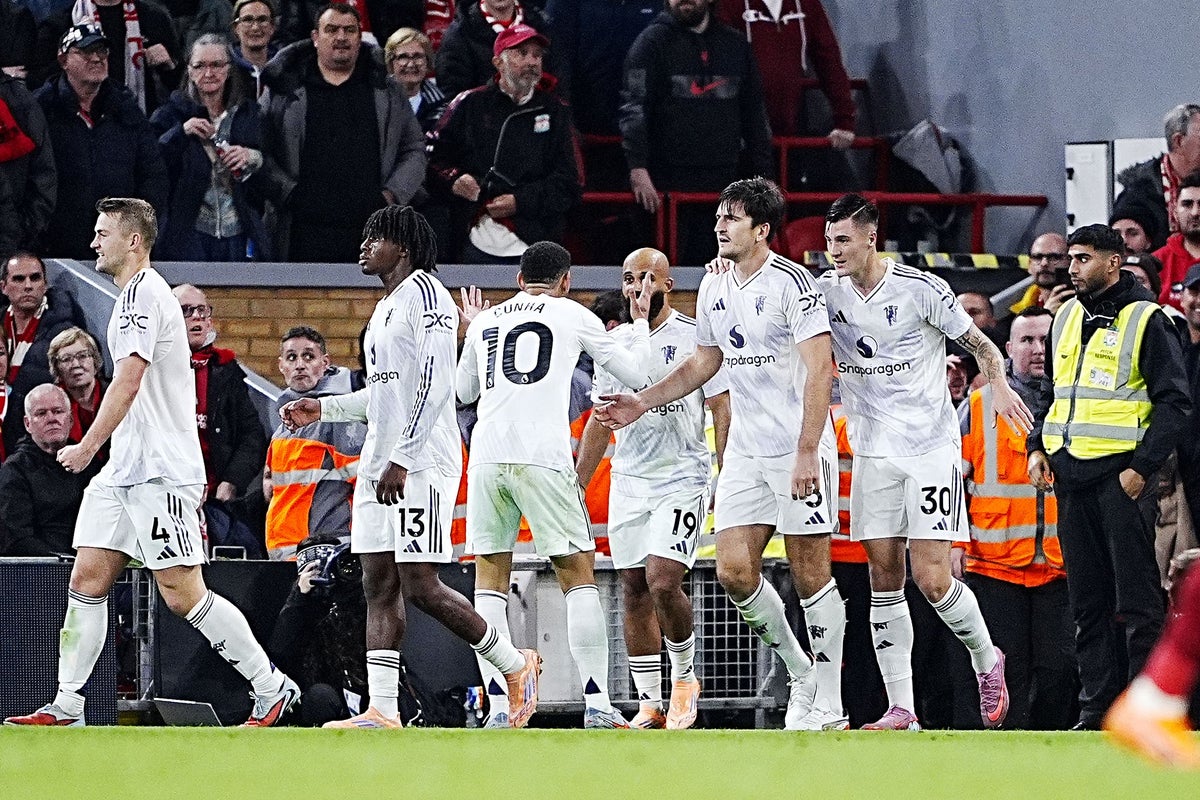 Liverpool v Man Utd: Late Harry Maguire header seals late Anfield win for United