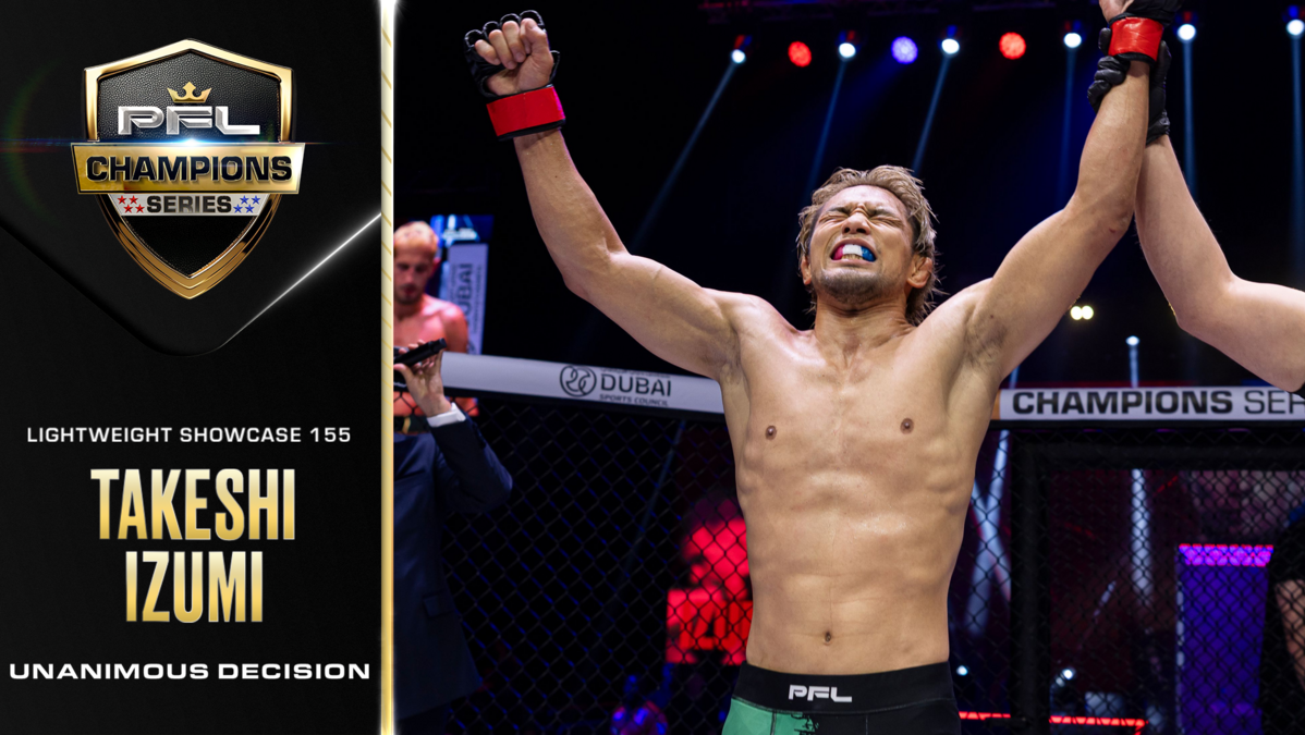 Takeshi Izumi’s takedowns lead him to decision win
