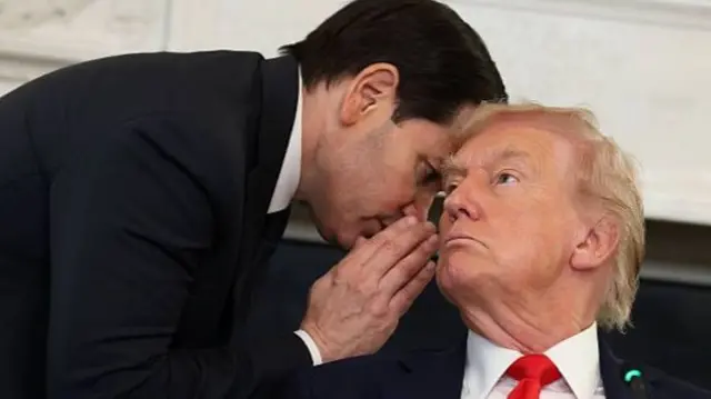 Marco Rubio and Donald Trump