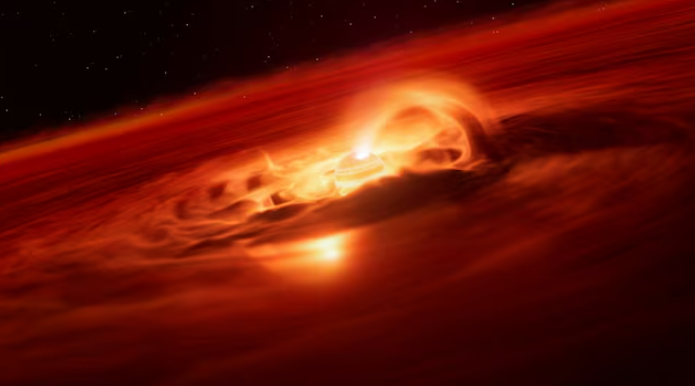 Astronomers spot young rogue planet gobbling up its surroundings