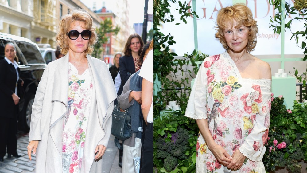Pamela Anderson Wows in a Magnolia Pearl Dress at the Sonsie Pop-Up